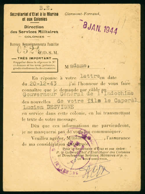 Demande de renseignements